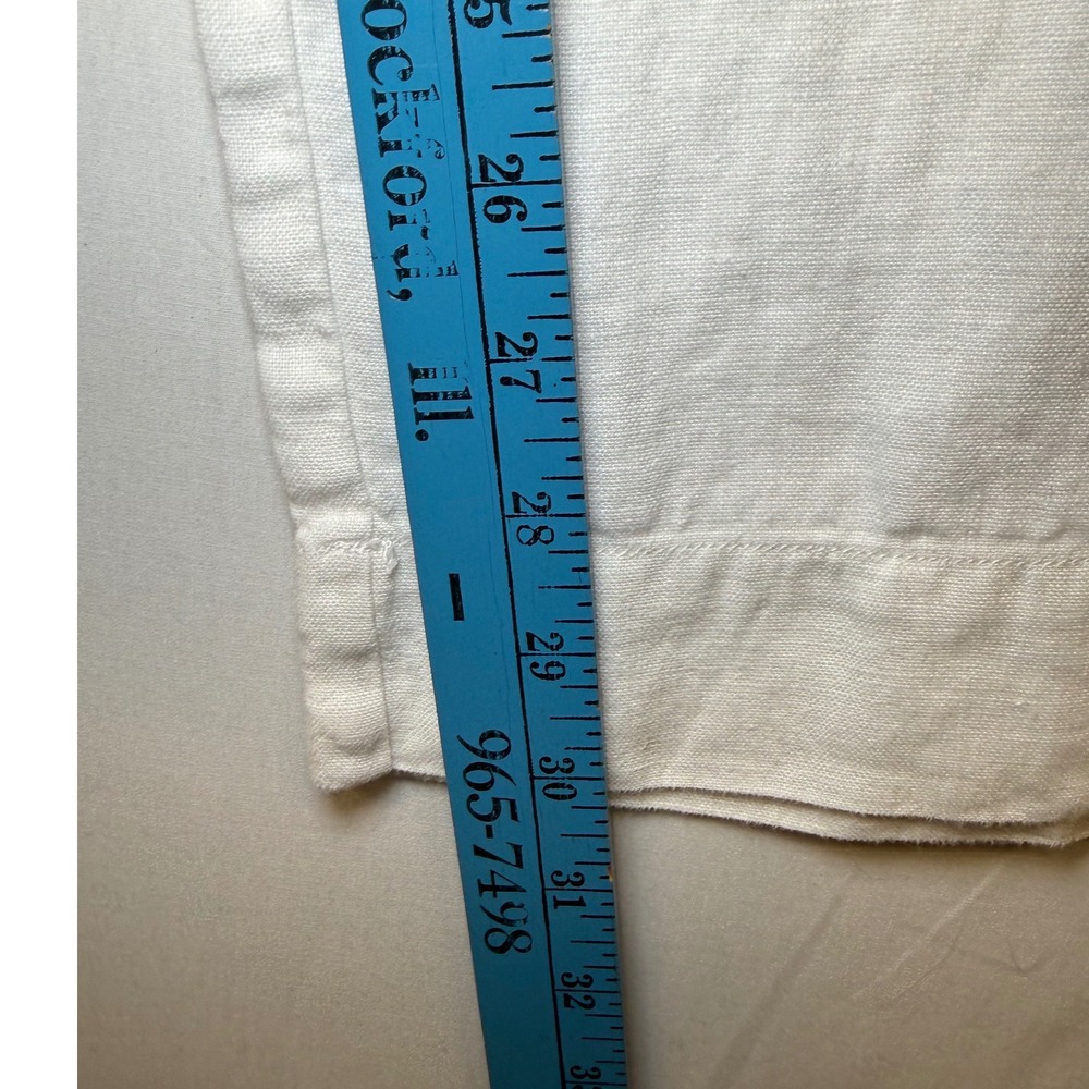 Tommy Bahama Womens White 100% Linen Drawstring Wide Leg Pants Size Medium - Picture 8 of 11